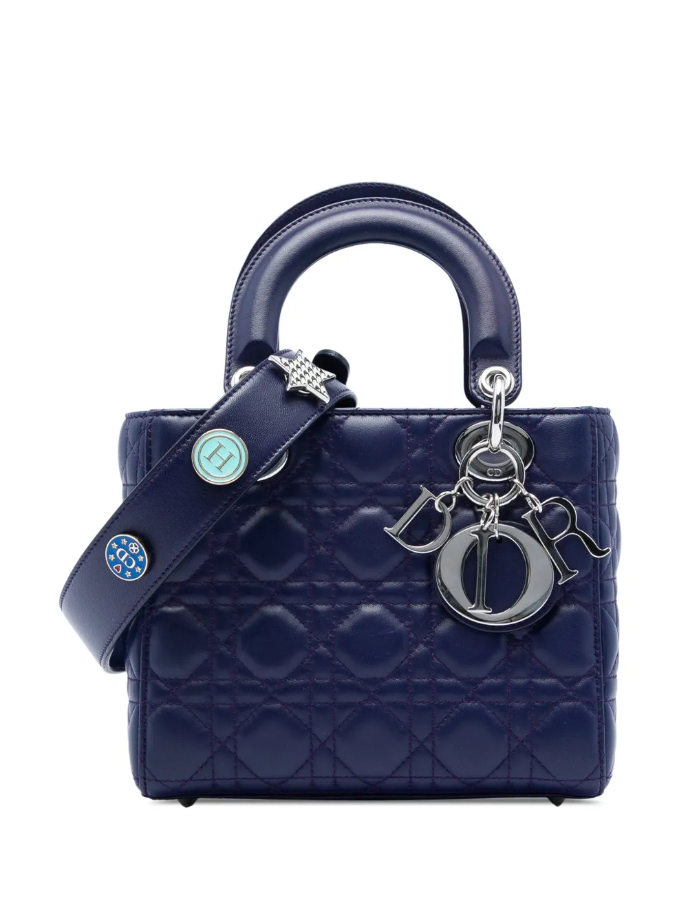 Christian Dior Pre-Owned 2017 Small Lambskin Cannage My ABC Lady Dior satchel - Blu