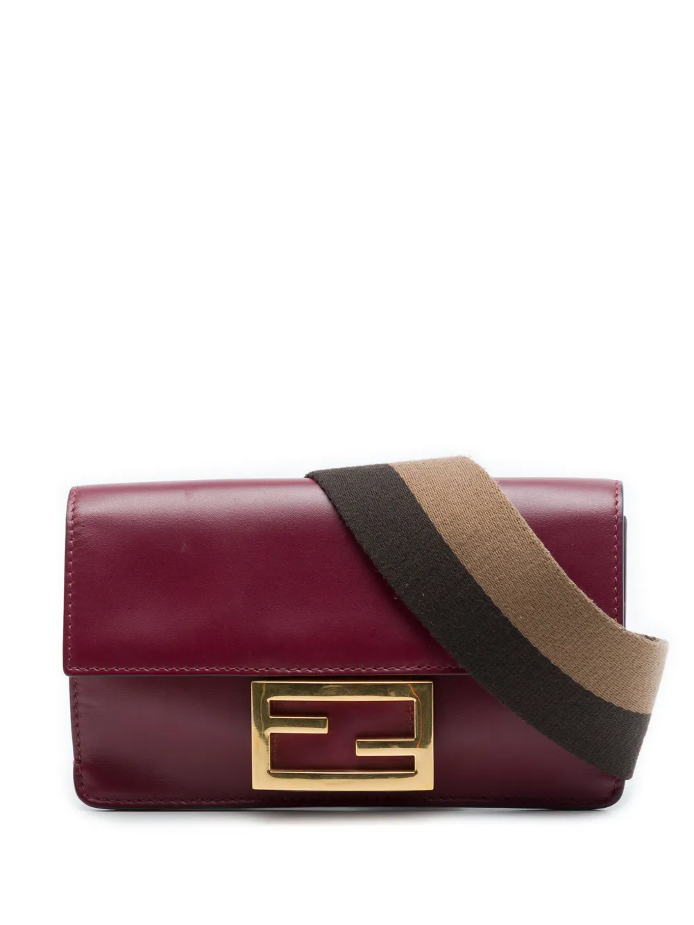 Fendi Pre-Owned 2010-2026 Mini Leather Flat Baguette crossbody bag - Rot