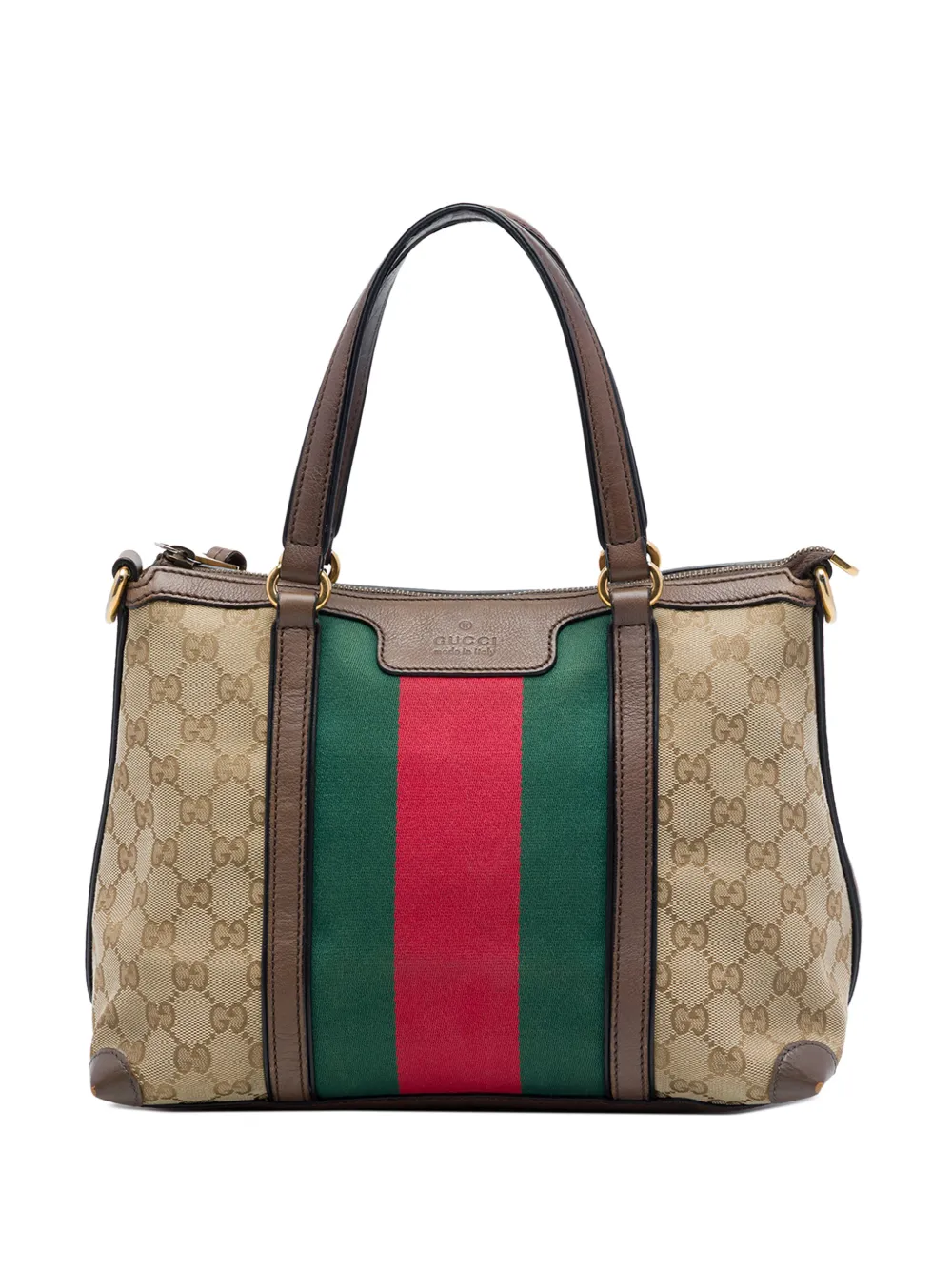 Gucci Pre-Owned 2016-2026 GG Canvas Web satchel - Toni neutri