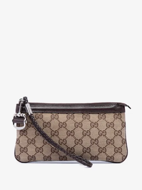 Gucci Pre-Owned 2000-2015 GG Canvas Horsebit Wristlet Pochette clutch bag