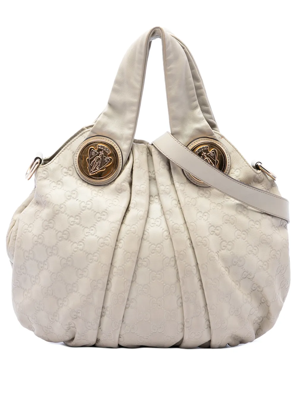 Gucci Pre-Owned 2016-2026 Medium Guccissima Hysteria satchel - Braun