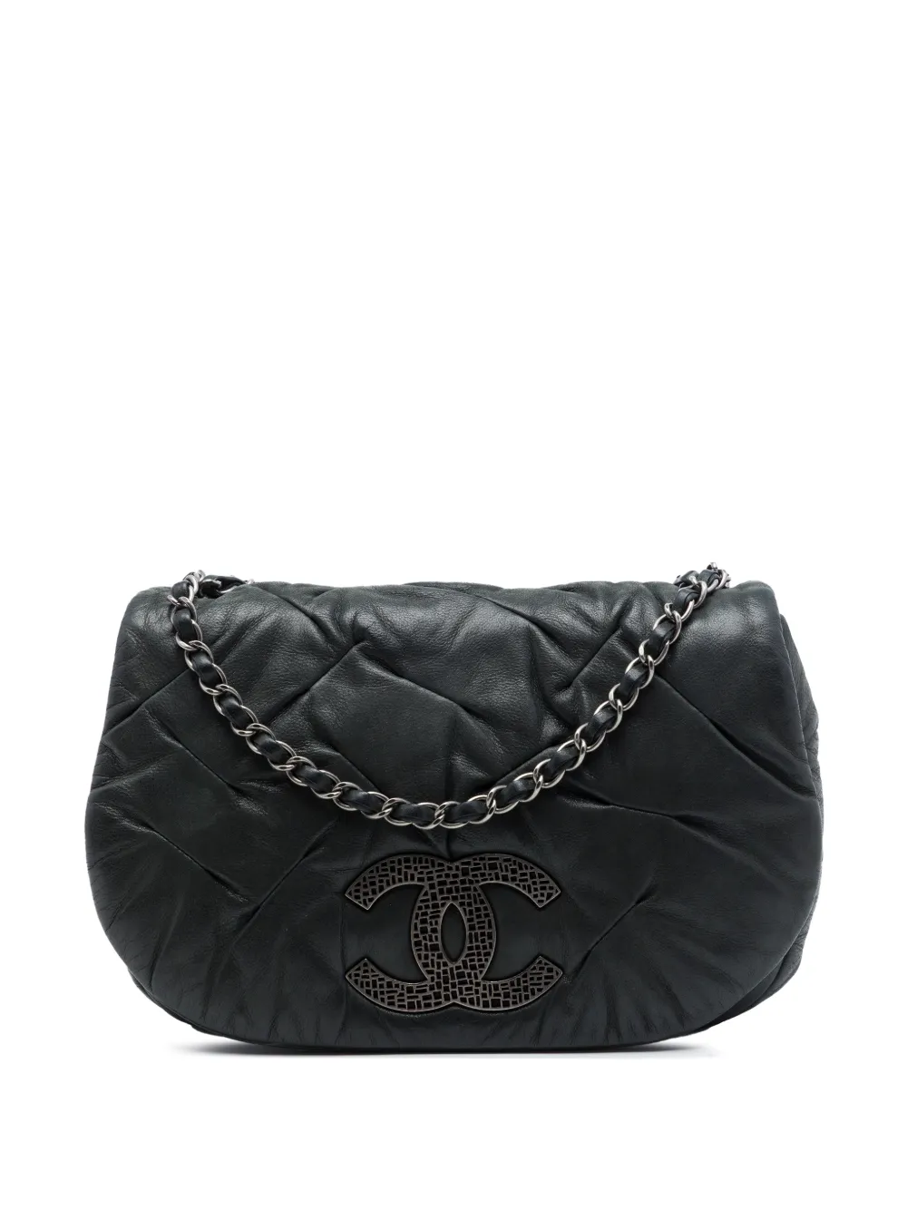 CHANEL Pre-Owned 2010-2011 Iridescent Calfskin East Glint Flap crossbody bag - Nero