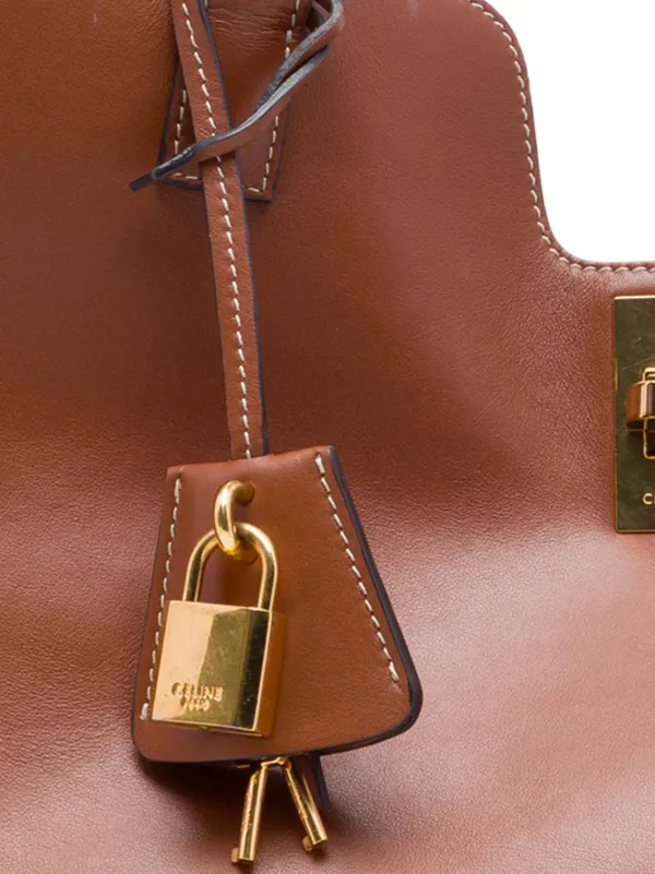 CELINE ブラウンレザーハンドバッグ Celine Pre-Owned 2023 スムースカーフ カバ 16 ハンドバッグ