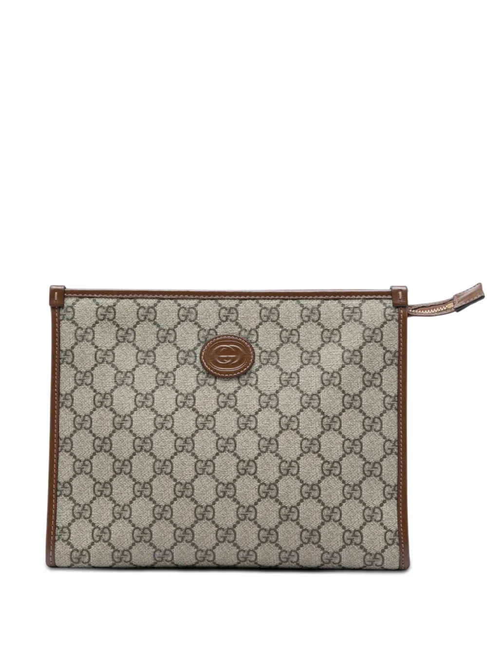 Gucci Pre-Owned 2016-2026 GG Supreme Retro Interlocking G clutch bag - Nude