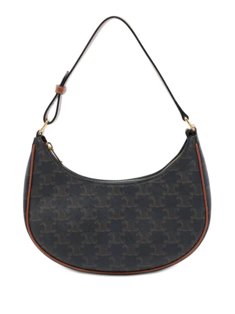 Celine Pre-Owned 2021 Medium Triomphe Coated Canvas Ava shoulder bag