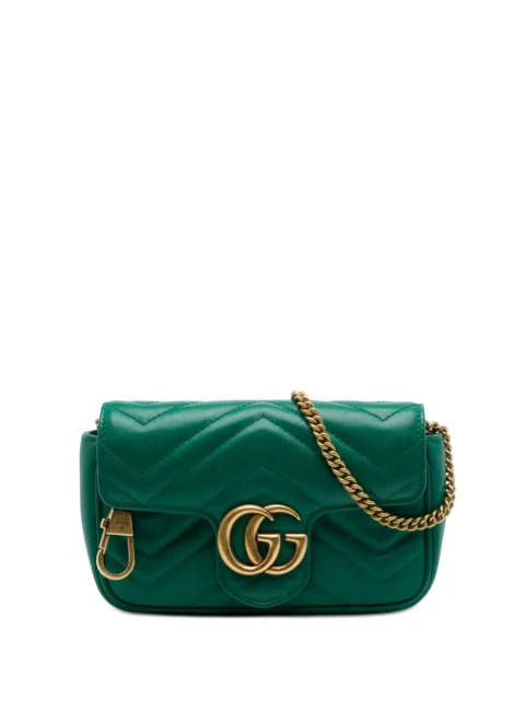 Gucci Pre-Owned bolsa crossbody GG Marmont mini de piel de becerro y Matelasse con solapa 2016-2026