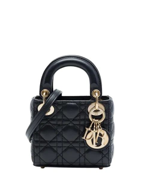 Christian Dior Pre-Owned 2020 Micro Lambskin Cannage Lady Dior satchel