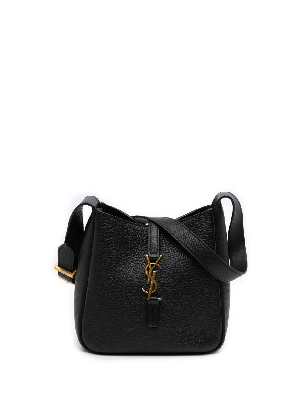 Saint Laurent Pre-Owned 2024 Baby Grained Calfskin Supple Le 5 a 7 Soft Hobo shoulder bag - Nero