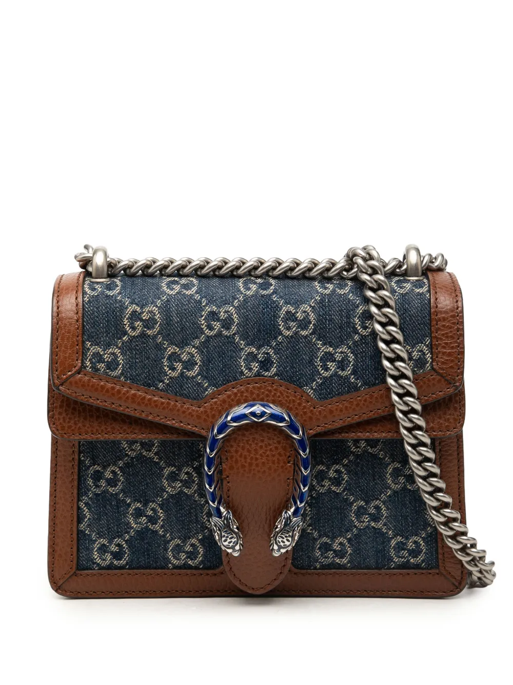 Gucci Pre-Owned 2016-2026 Small GG Denim Dionysus crossbody bag - Blu