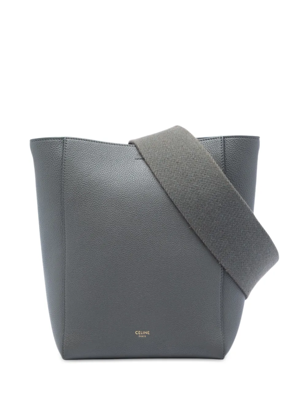 Celine Pre-Owned 2021 Small Soft Grained Calfskin Seau Sangle bucket bag - Grau