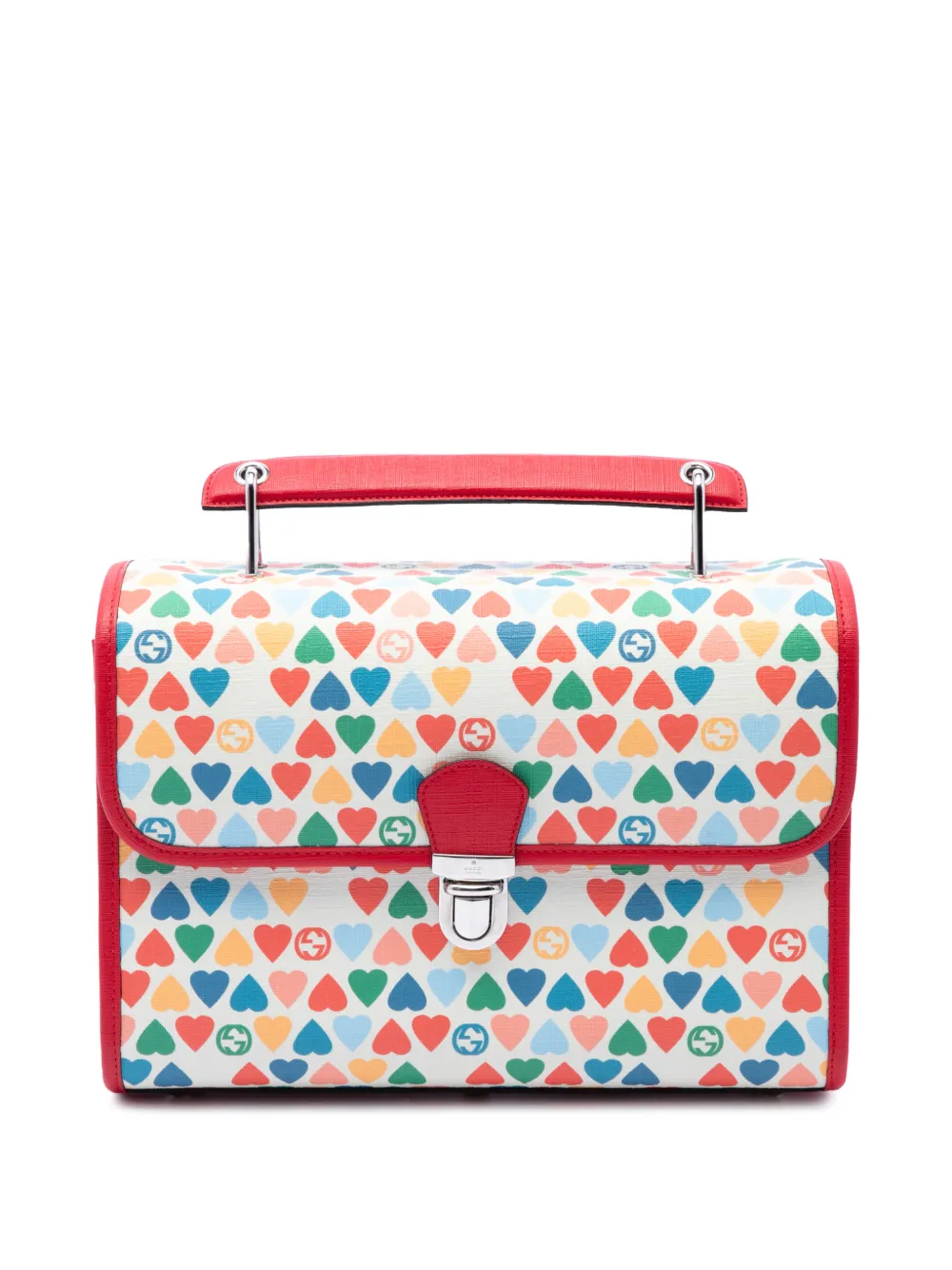 Gucci Pre-Owned 2016-2026 Childrens Coated Canvas Heart handbag - Rosso