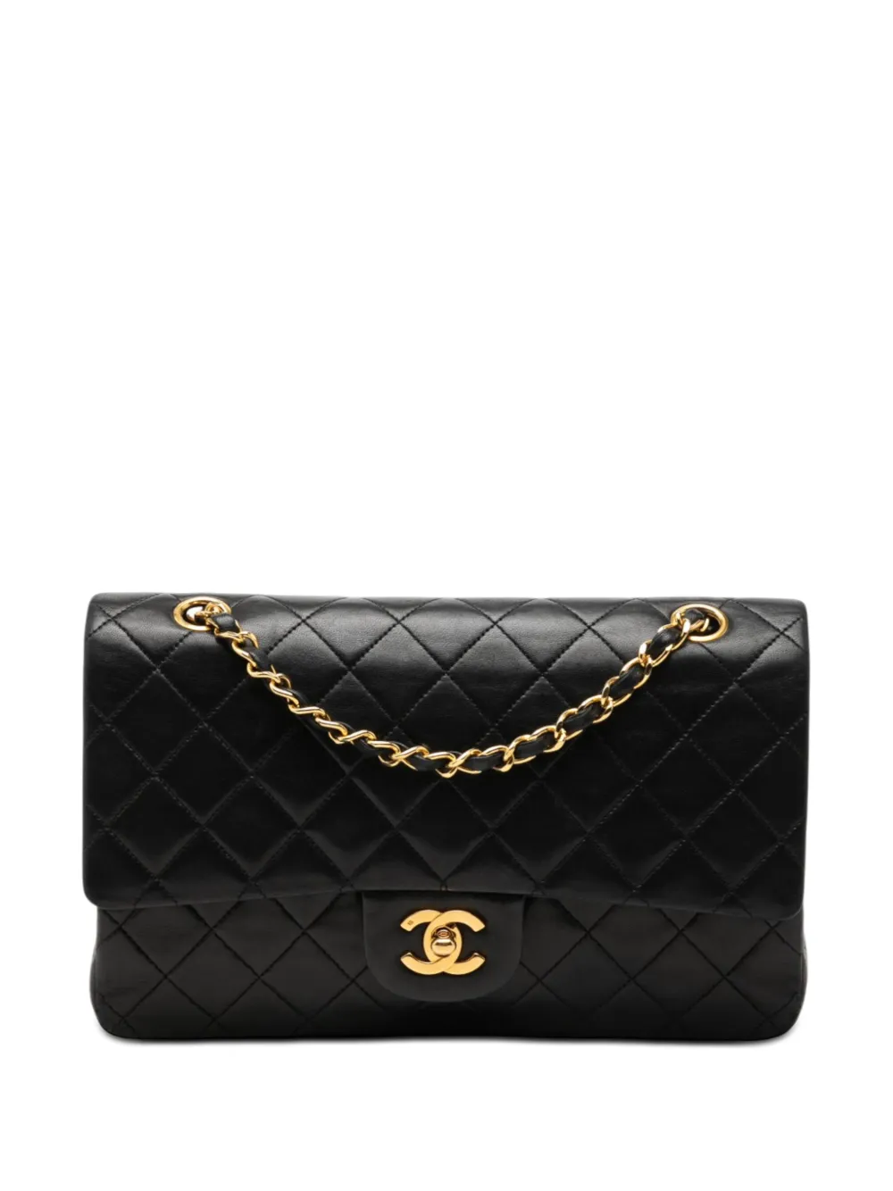 CHANEL Pre-Owned 1989-1991 Medium Classic Lambskin Double Flap shoulder bag - Nero
