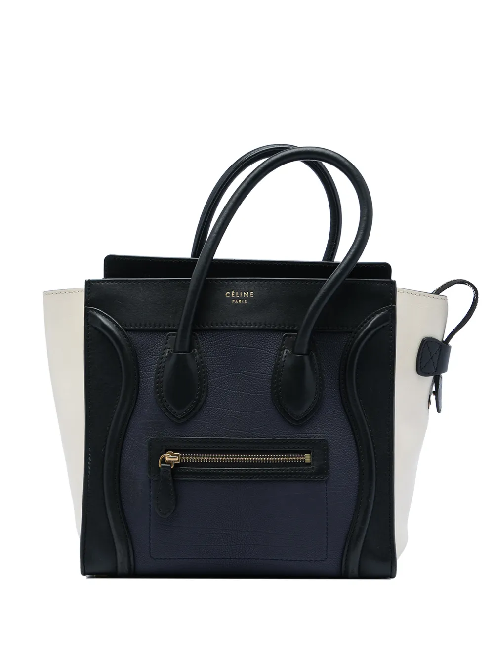 Celine Pre-Owned 2013 Micro Tricolor Leather Luggage tote bag - Blau