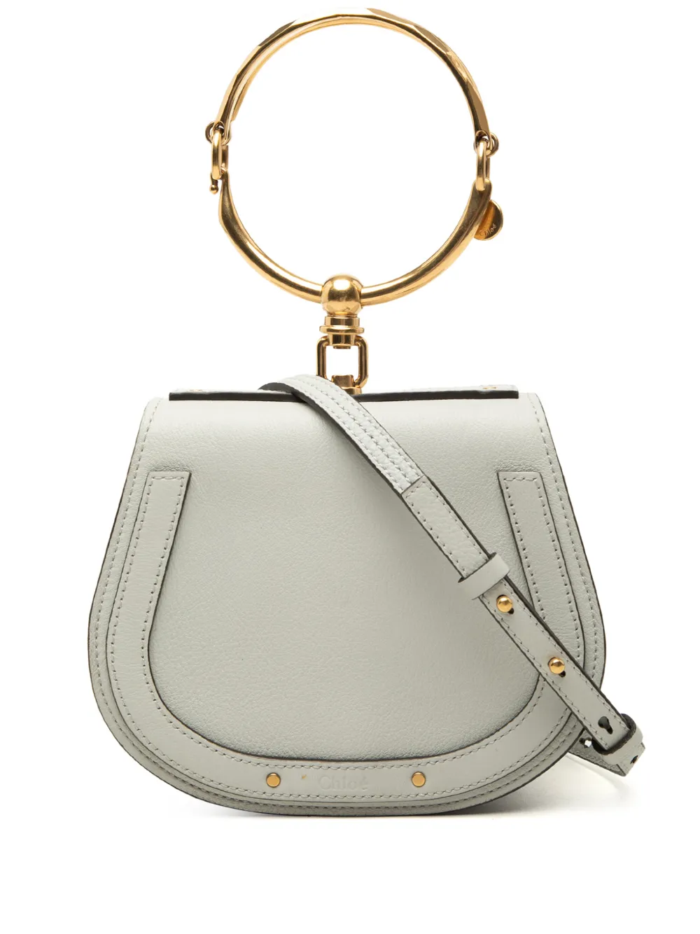 Chloé Pre-Owned 2018 Small Leather Nile Bracelet satchel - Grigio