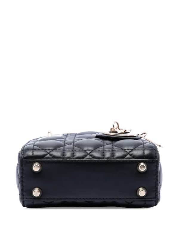 Christian Dior Pre-Owned 2021 Micro Lambskin Cannage Lady Dior