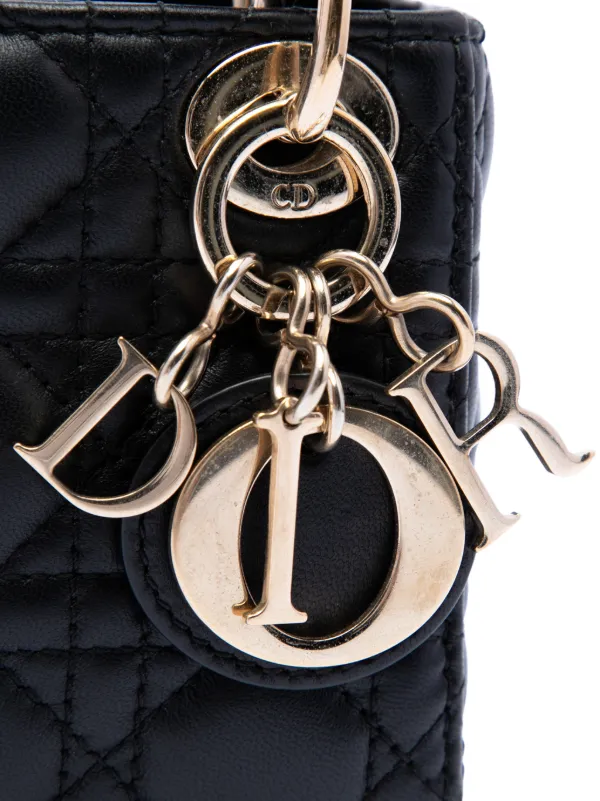 Christian Dior Pre-Owned 2021 Micro Lambskin Cannage Lady Dior