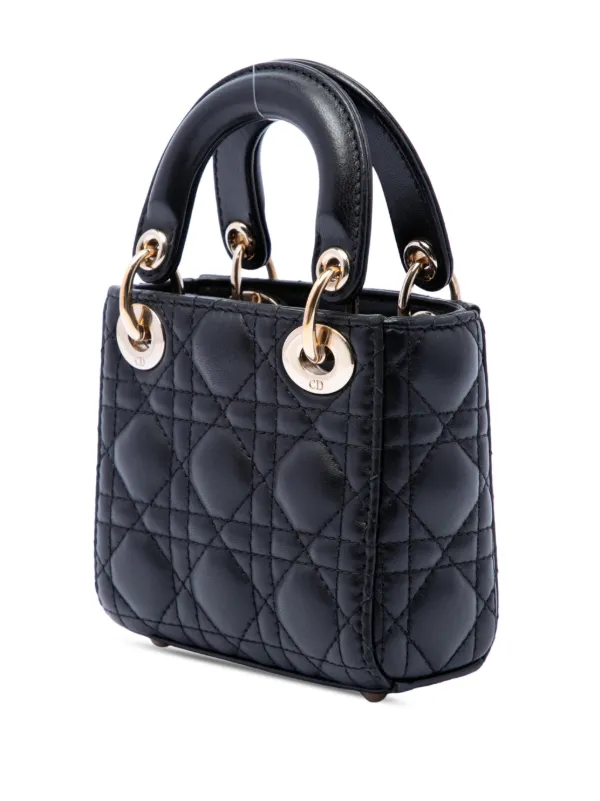 Christian Dior Pre-Owned 2021 Micro Lambskin Cannage Lady Dior