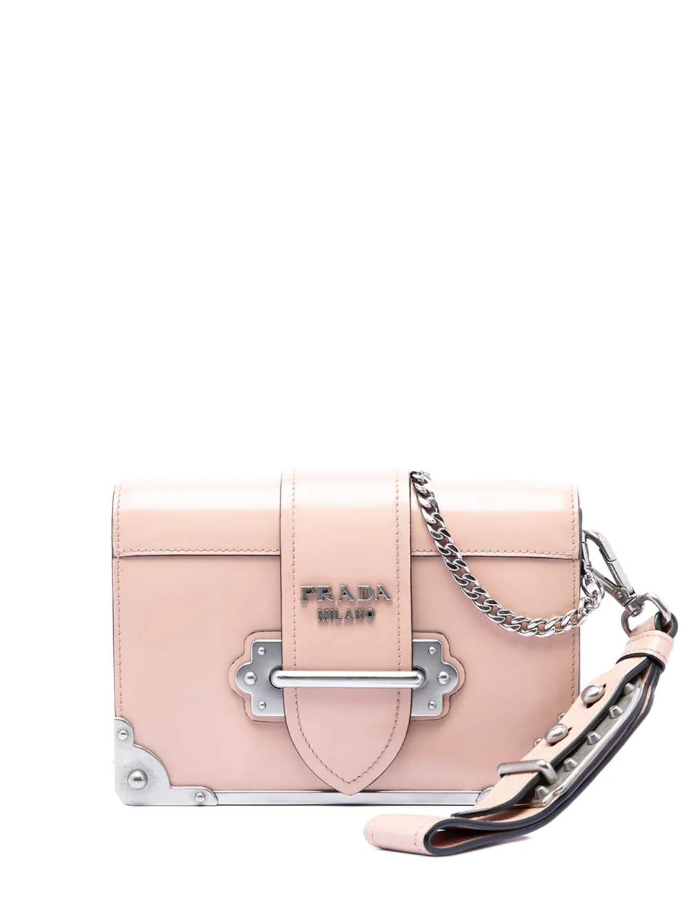 Prada Pre-Owned 2013-2026 Spazzolato Soft Calfskin Cahier crossbody bag - Rosa