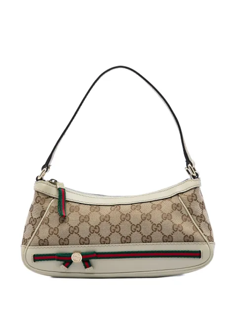 Gucci Pre-Owned bolsa de hombro Mayfair de lona GG con detalle Web 2016-2026