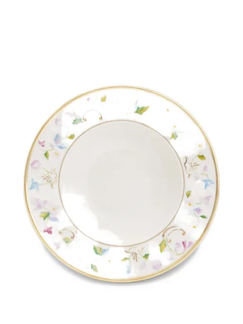 VILLARI floral-print gold-rimmed bowl