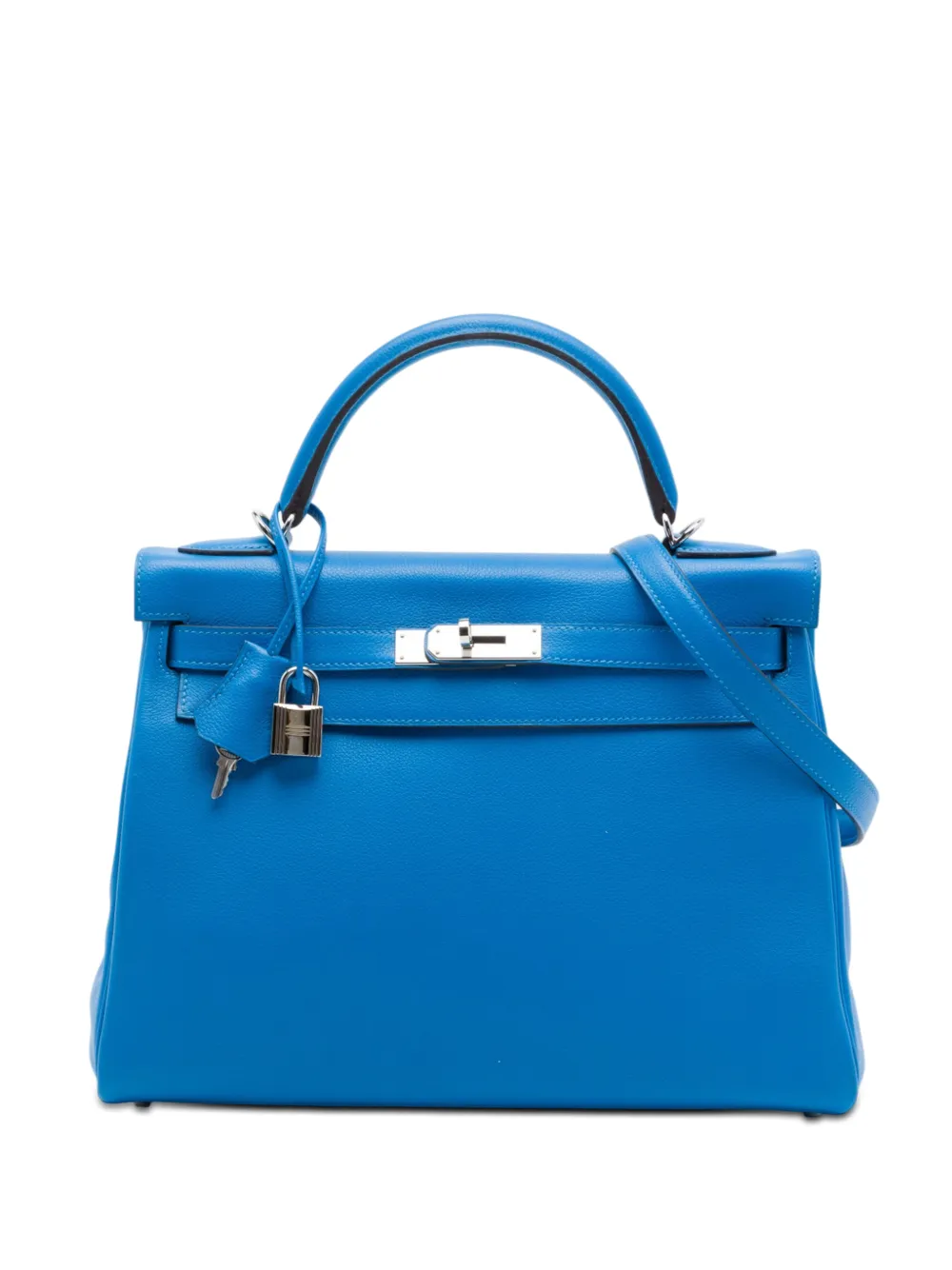 Hermès Pre-Owned 2016 Clemence Kelly II Retourne 32 satchel - Blu