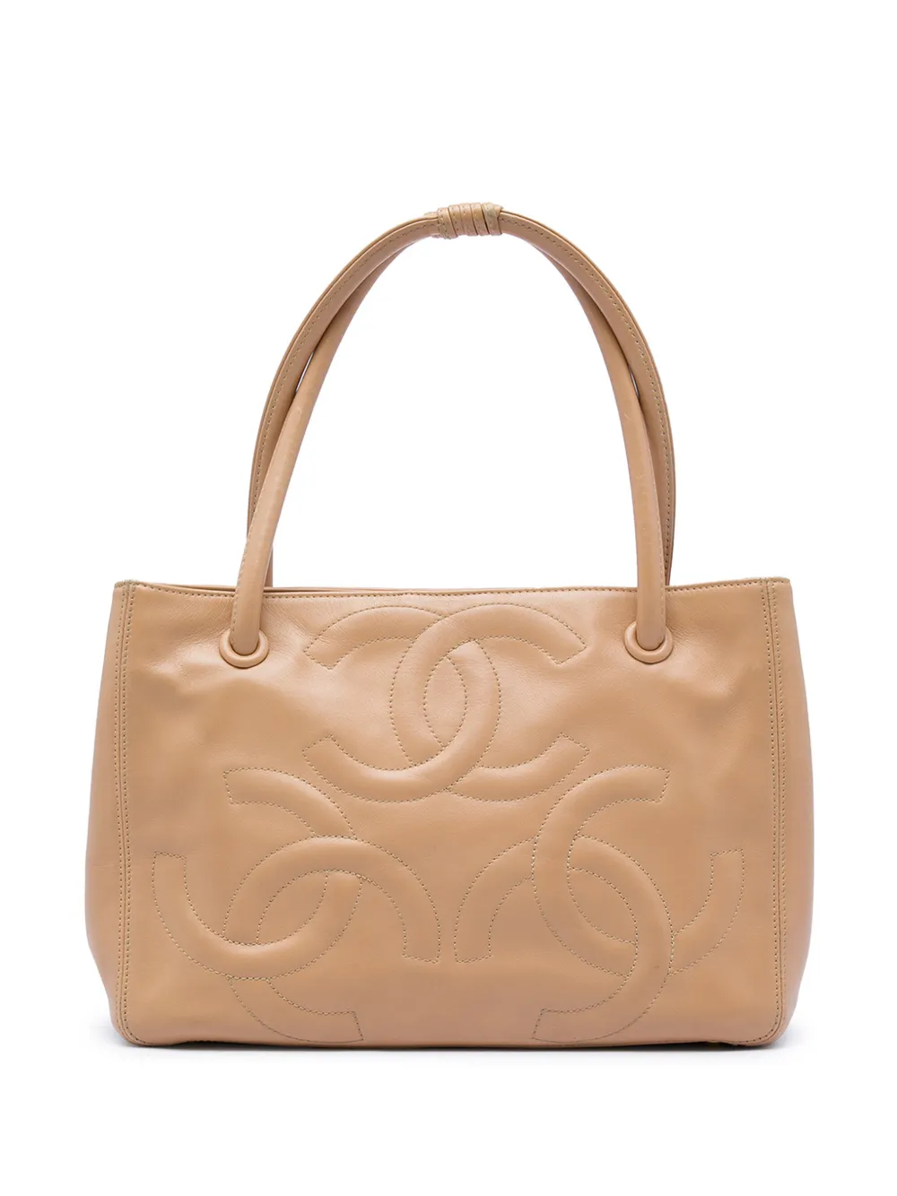 CHANEL Pre-Owned 2004-2005 Lambskin Triple CC tote bag - Toni neutri