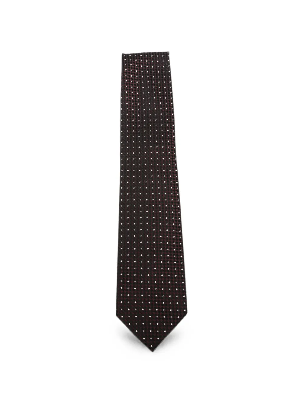 TOM FORD geometric-pattern silk tie - Nero