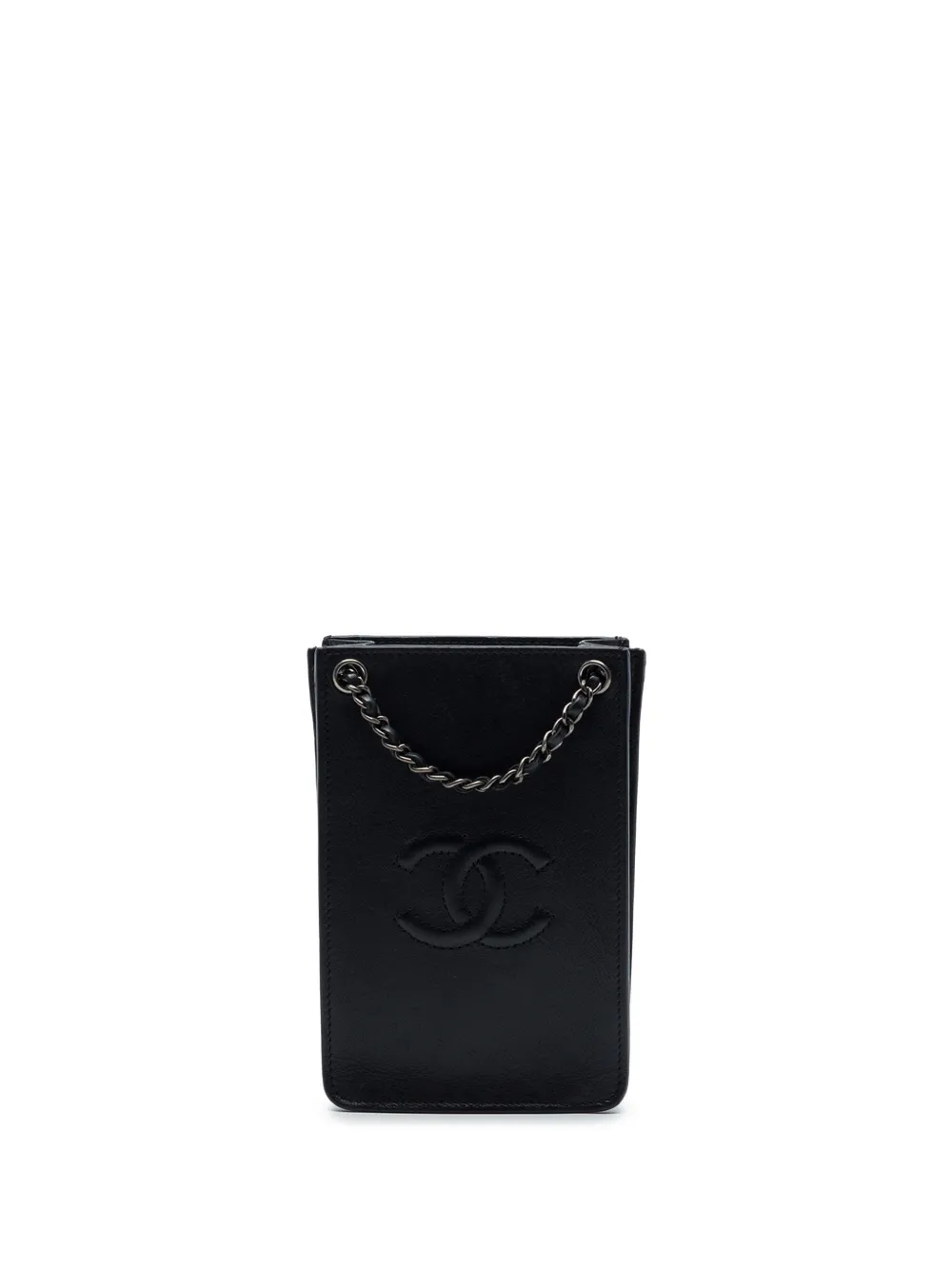 CHANEL Pre-Owned 2014 CC Calfskin Phone Holder crossbody bag - Nero