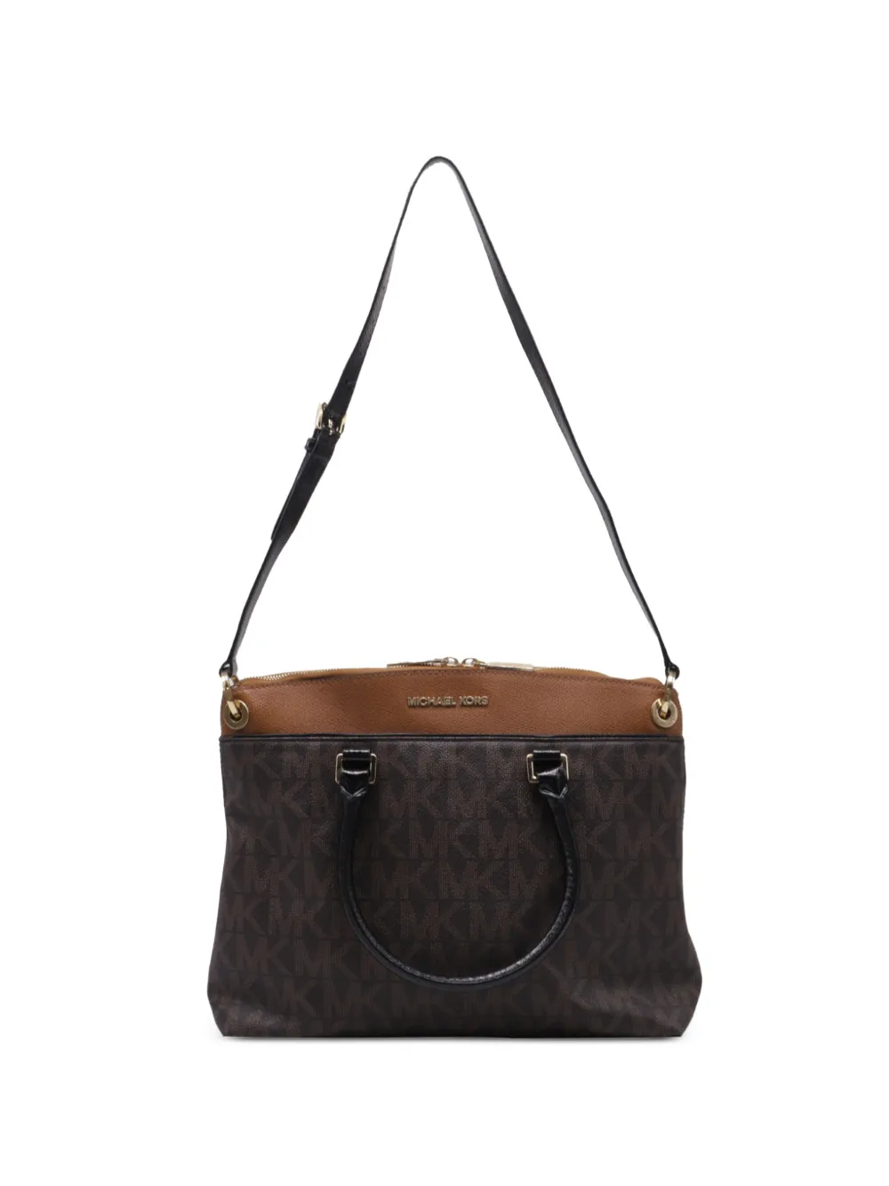 Michael Kors Vintage 2022 large Aubrey Signature satchel bag - Marrone