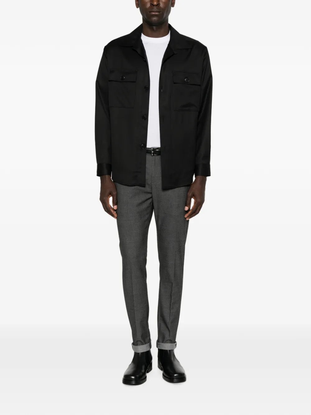 DONDUP Gaubert slim-fit chino met omgeslagen pijpen Grijs