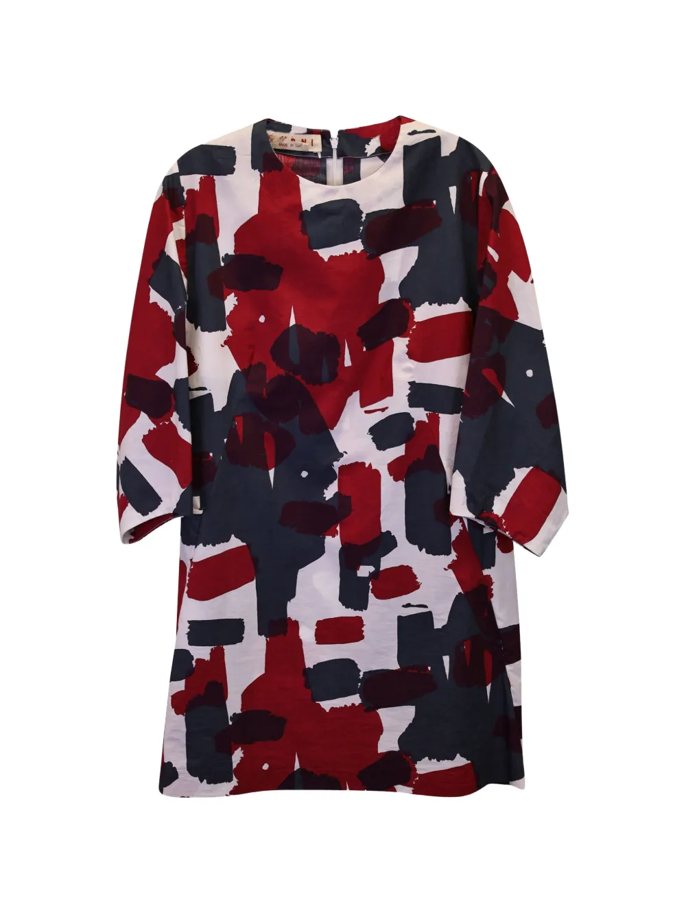 Marni Pre-Owned robe courte à imprimé abstrait - Blanc
