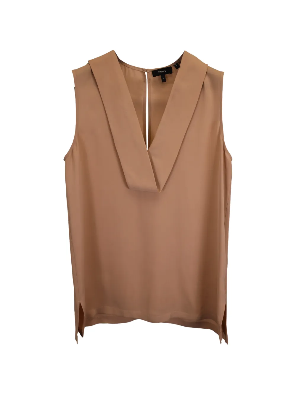 Pre-owned Theory Sleevless Silk Tank Top In Neutrals