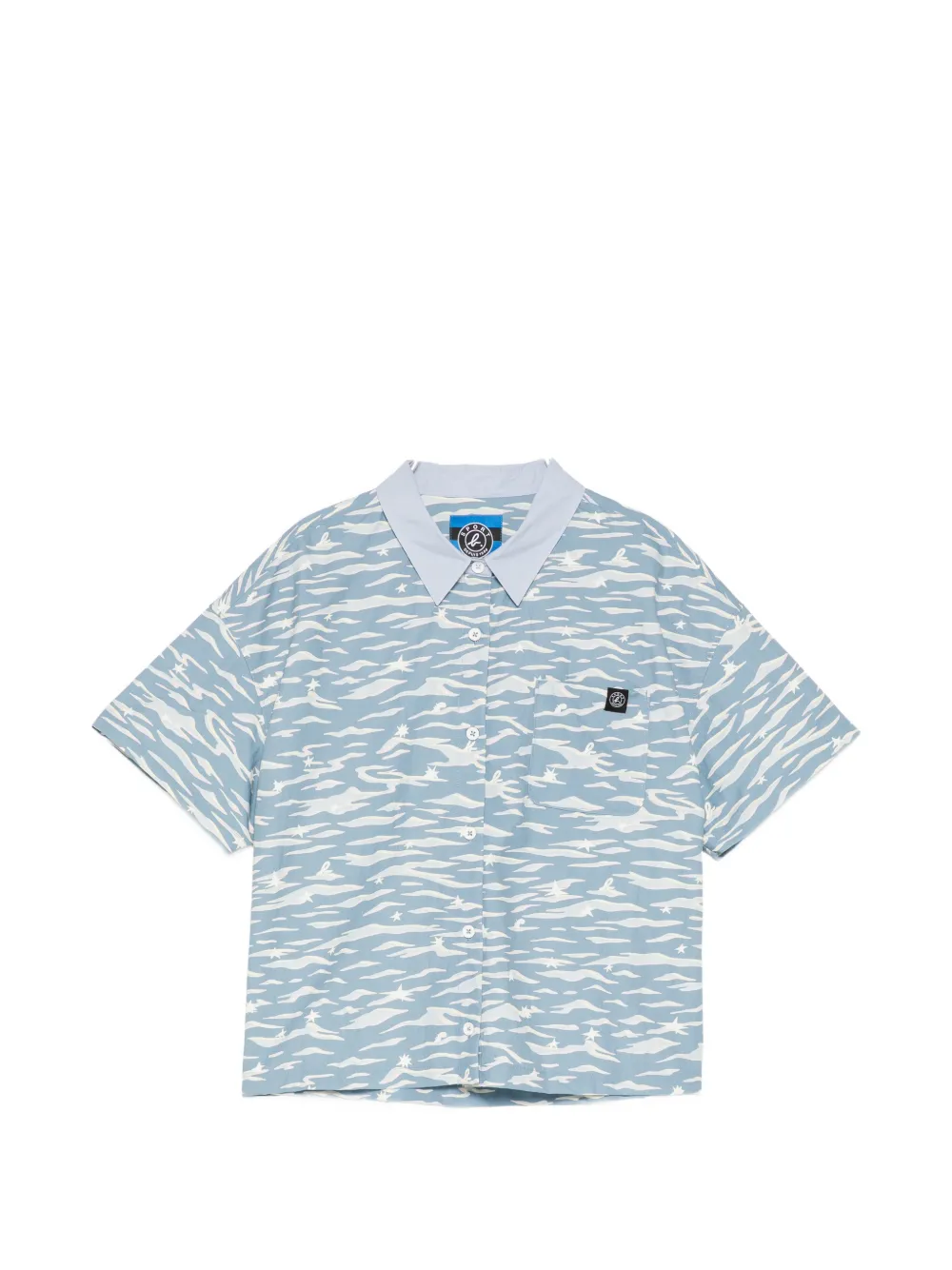SPORT b. by agnès b. all-over graphic-print shirt - Blu