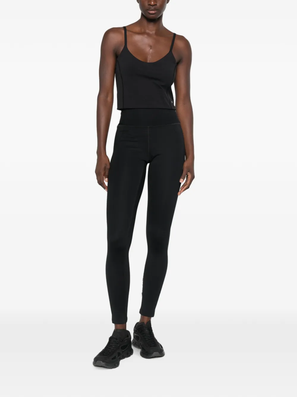 On Tanktop met logoprint Zwart