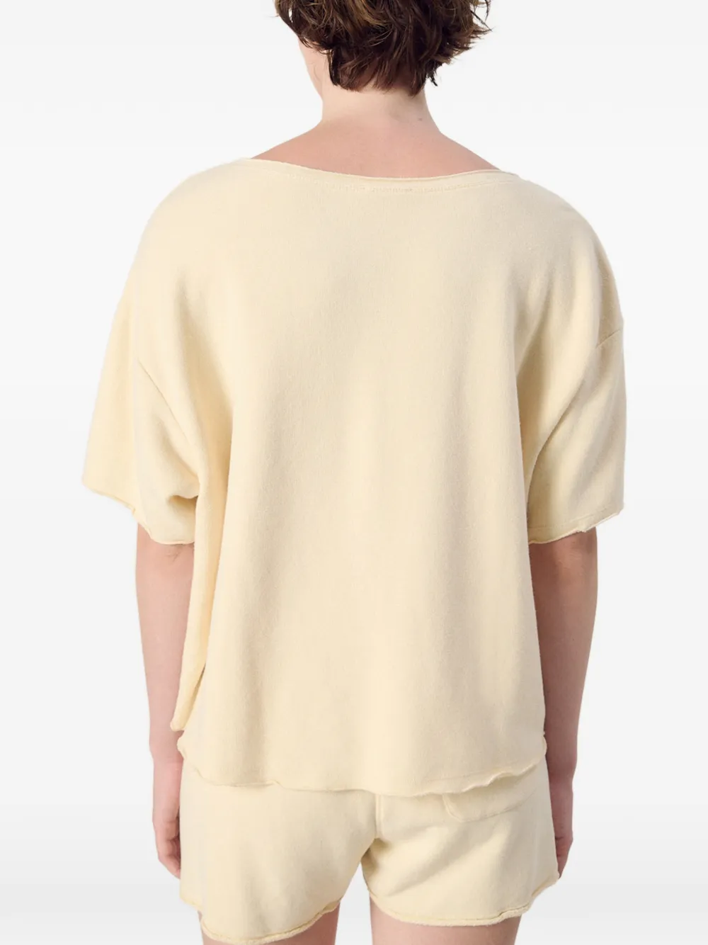 American Vintage Atubay gerafeld T-shirt met grafische print Beige