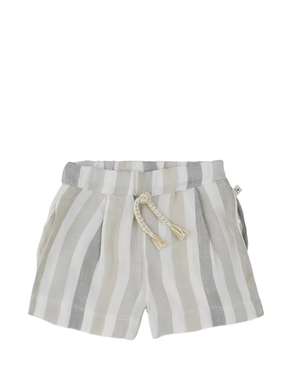 1+ In The Family vertical-stripe shorts - Bianco