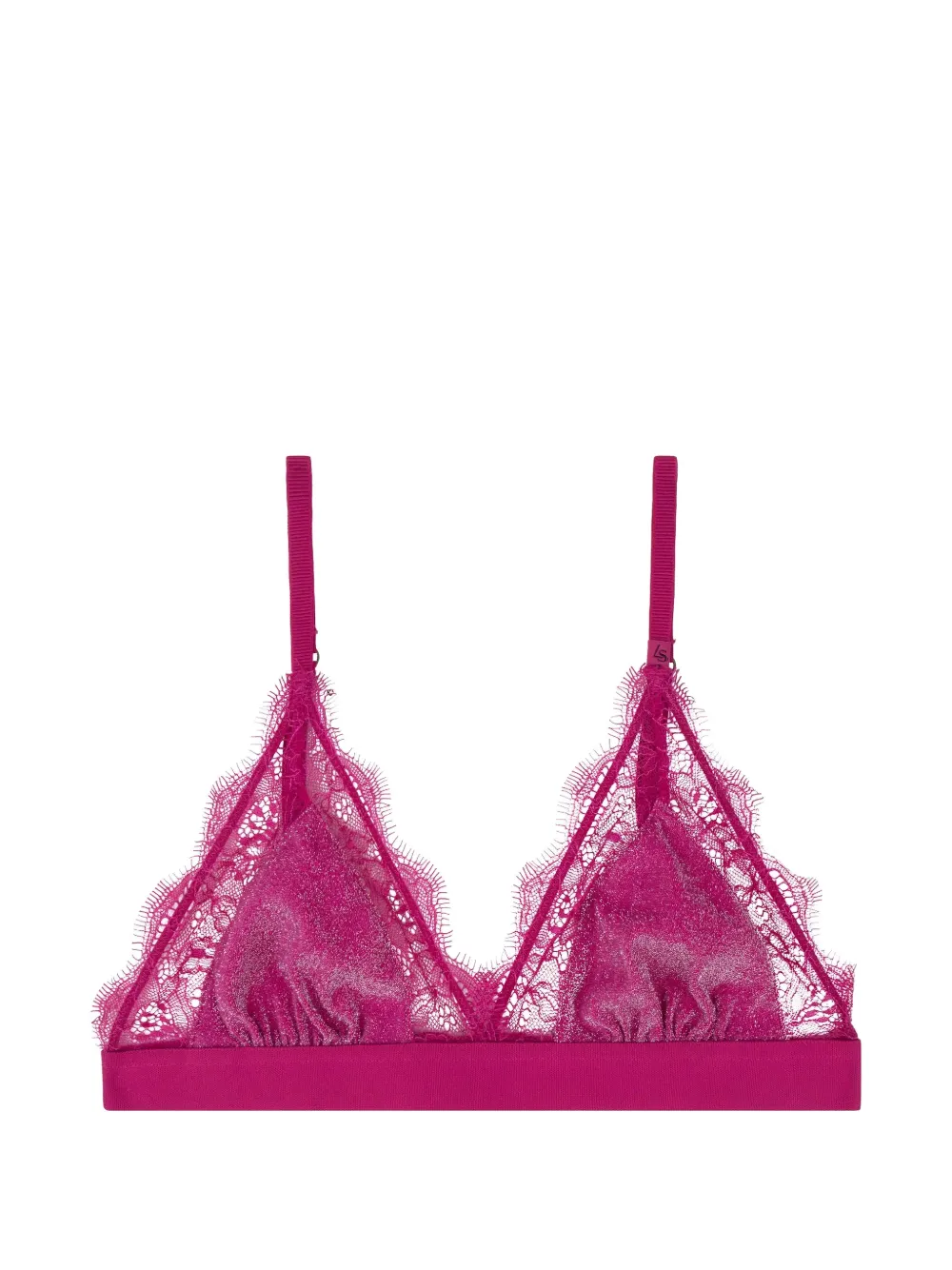 Love Stories lace-trim metallic-finish bra - Rosa