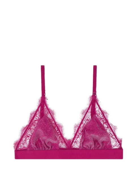Love Stories soutien-gorge bordé de dentelle à fini métallisé