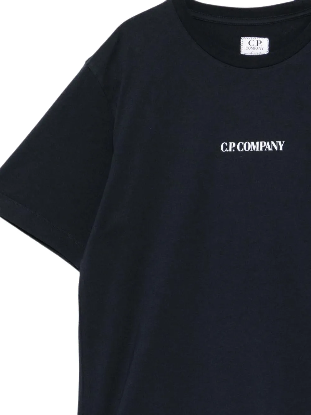 C.P. Company Kids T-shirt met logoprint en ronde hals Blauw