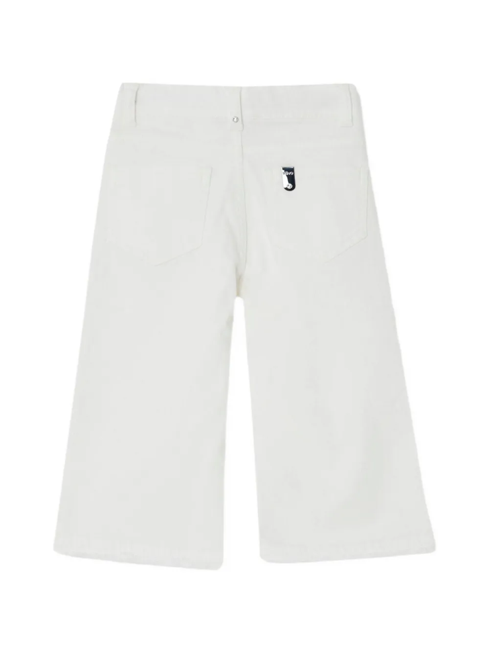 Liu Jo Kids Jeans met wijde pijpen Wit