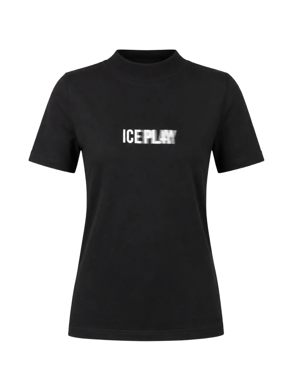 Iceberg logo-print high-neck T-shirt - Nero