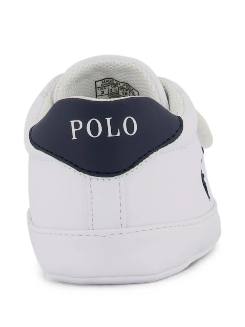 POLO RALPH LAUREN KIDS Polo Pony touch-strap sneakers Wit