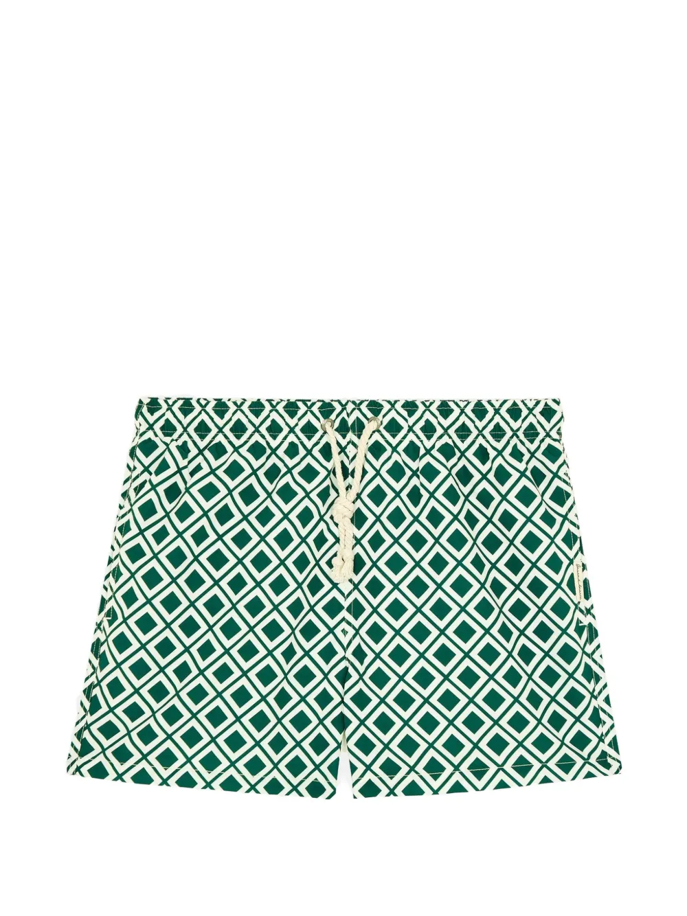 GASSA D AMANTE Vieste geometric-print drawstring swim shorts - Grün
