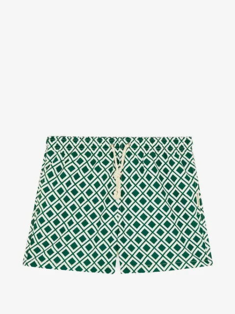 GASSA D AMANTE Vieste geometric-print drawstring swim shorts