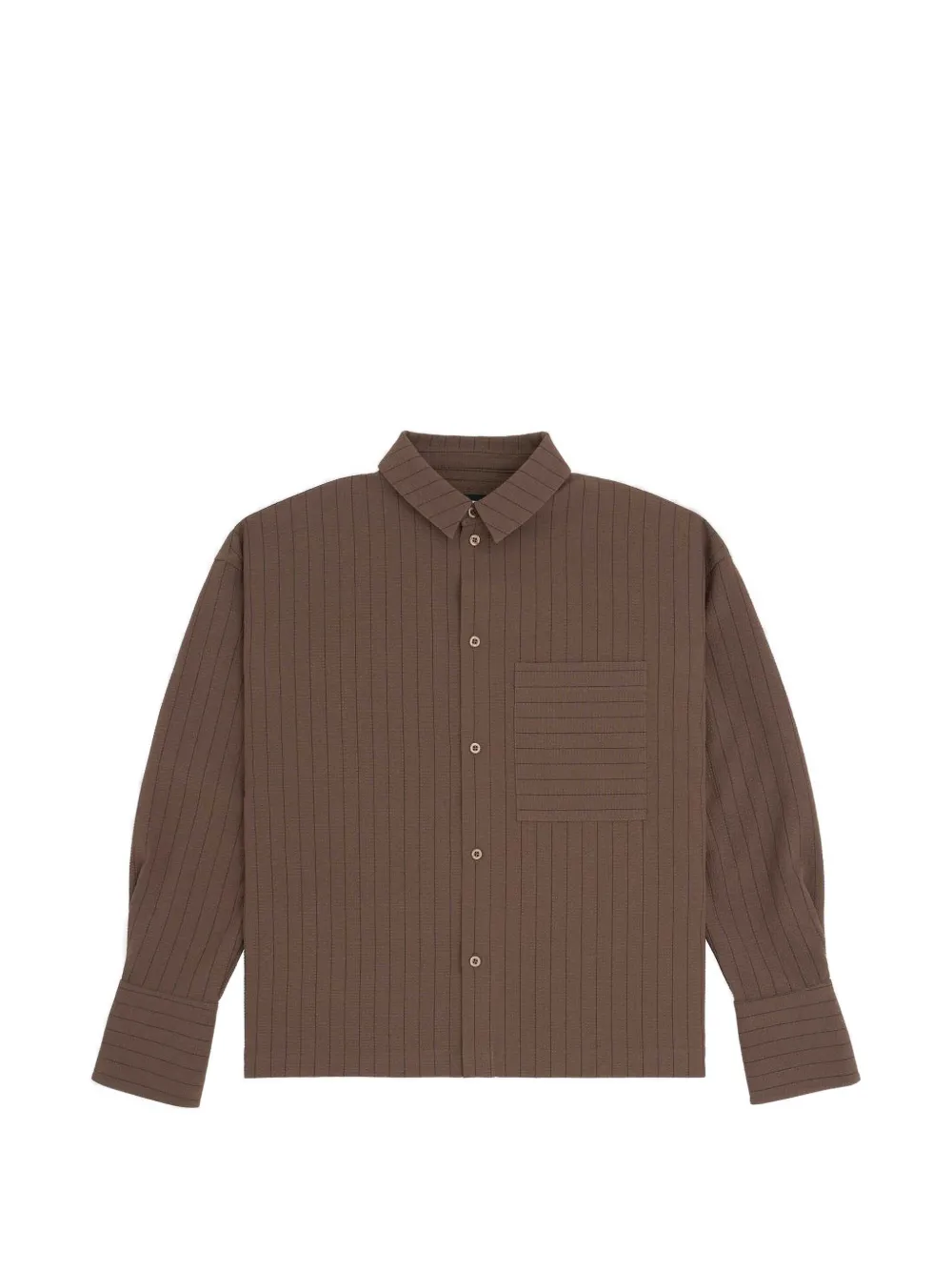 WRSTBHVR Busra vertical-stripe blouse - Marrone