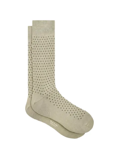 Paul Smith pale green polka dot socks