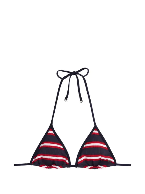 Tommy Hilfiger top de bikini de canalé con motivo de rayas