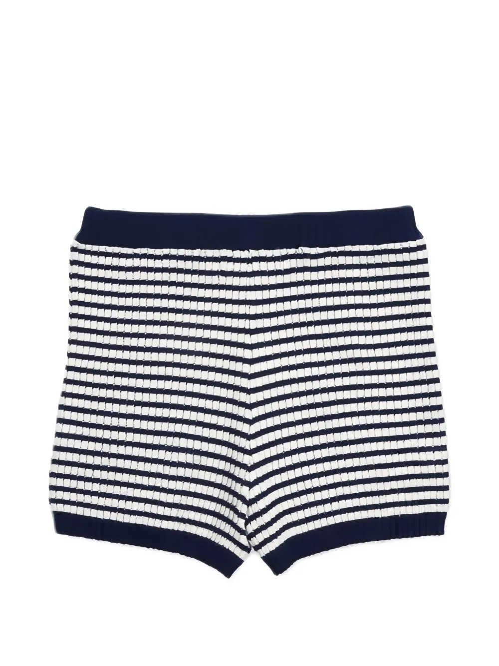 THE NEW SOCIETY Azalea ribgebreide shorts met streeppatroon Blauw