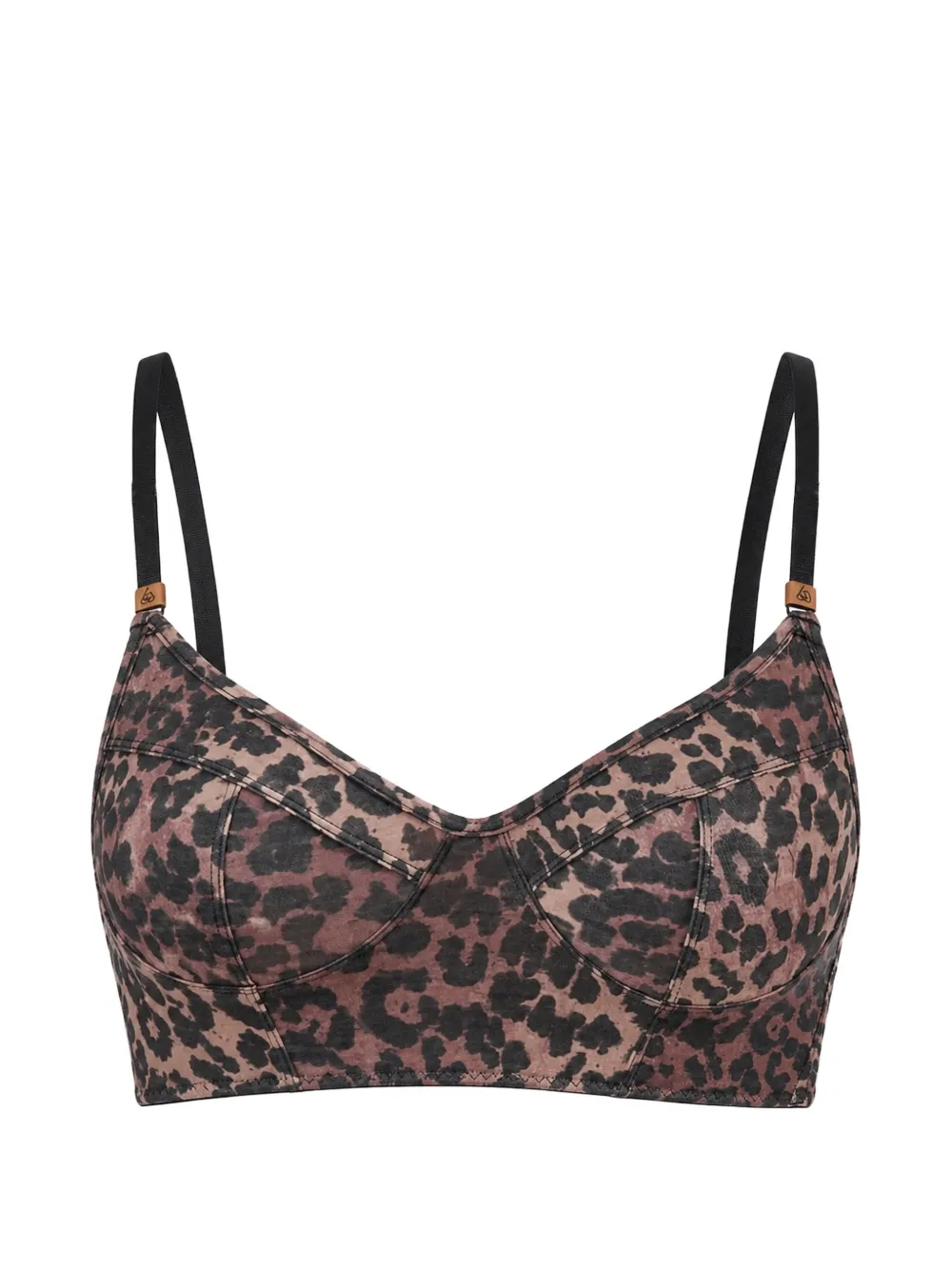 Love Stories leopard-print bralette bra - Nude