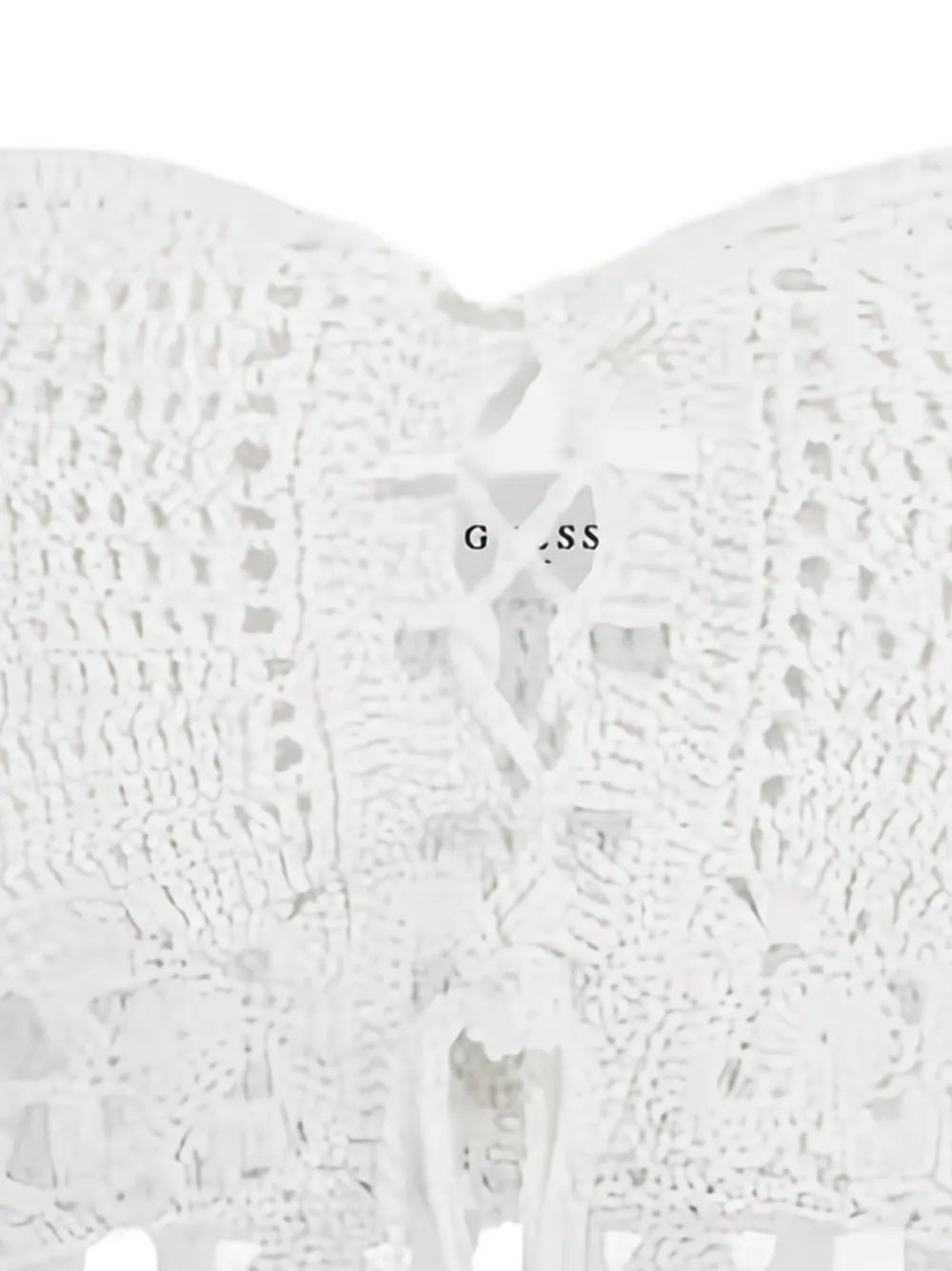 GUESS USA Gehaakte top met veters Wit